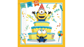 Servietter - Minion kage - 33x33 cm