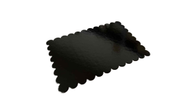 Kagepap tapas Sort 10 stk. 20 x 30 cm - Blgekant