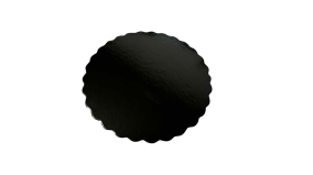 Kagepap - 16 cm - Sort - 10 stk Blgekant