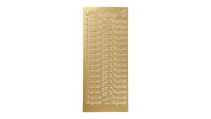 Stickers - Bryllup - Guld - 1 ark/ps