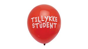 Balloner - 26 cm - Tillykke Student - Rød