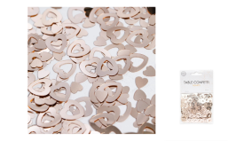 Hjerter Konfetti - Rosegold - 14 gram