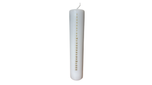 Kalenderlys - 25 cm - Hvid