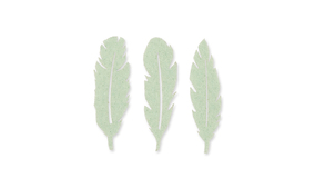 Fjer Assorteret - Lys Mint - 48 stk./ps