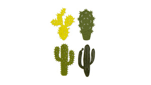 Kaktus - 4 forskellige - Mint / Petrol - 16 stk./ps