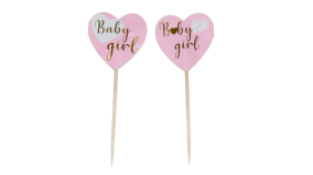Kagepynt - Baby girl - 10 stk
