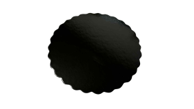 Kagepap 28 cm - Sort - 10 stk blgekant