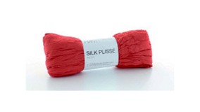 Silk Plisse Bnd - 15 cm x 5 m - Rd