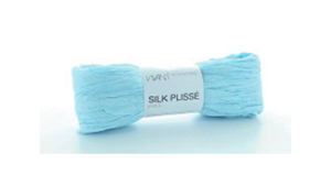 Silk Plisse Bånd - 15 cm x 5 m - Lyseblå