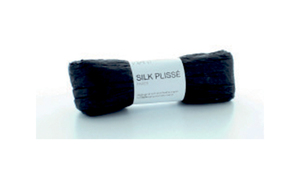 Silk Plisse Bånd - 15 cm x 5 m - Sort