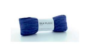 Silk Plisse Bånd - 15 cm x 5 m - Marineblå