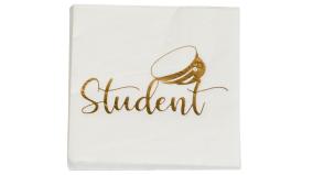 Servietter - 33x33 - Student - Guld - 16 stk.