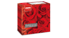 Airlaid Middagsservietter - Rose - Red - 50 stk.  - Stoflignende