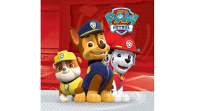 Servietter - Paw Patrol rd - 33x33 cm