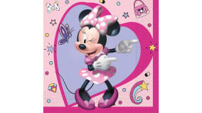 Servietter - Minnie Mouse lilla - 33x33 cm