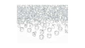 Diamant konfetti - Klar - 100 stk./ps