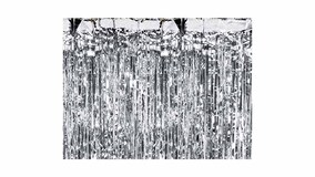 Glimmerforhng - Silver - 90 cm x 250 cm