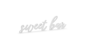 Skilt - "SWEET BAR" - Tr - Hvid