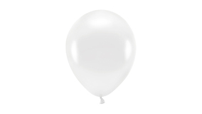 ECO Balloner 26 cm - Metallic White - 10 stk./ps