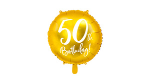 Ballon - 50TH BIRTHDAY - 45 cm - Gold