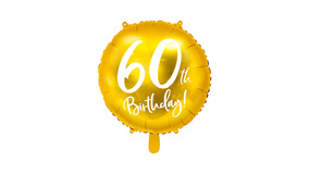 Ballon - 60TH BIRTHDAY - 45 cm - Guld