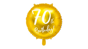 Ballon - 70TH BIRTHDAY - 45 cm - Gold