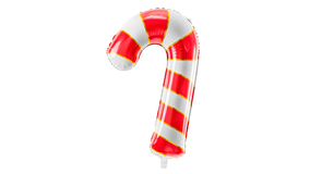 Folie Ballon - CANDY CANE - 50 x 82 cm - Rd/Hvid