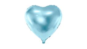 Hjerte Ballon - 45 cm - Light Blue