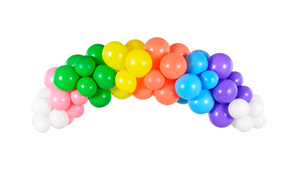 Ballonbue sæt - 60 Balloner - Regnbue