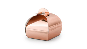 Gaveske - 6 x 6 x 5,5 cm - Rosegold - 10 stk./ps