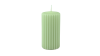 Rillet Bloklys 6 x 12 cm - Stvet Grn
