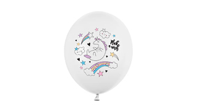Ballon - UNICORN - White - 30 cm - 6 stk./ps