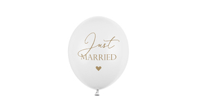 Balloner - JUST MARRIED - 30 cm - 6 stk./ps