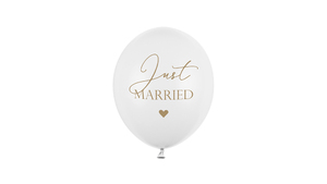 Balloner - JUST MARRIED - 30 cm - 6 stk./ps