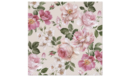 Servietter - 33x33 - Lyserde blomster