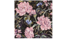 Servietter - 33x33 - Blomster sort baggrund