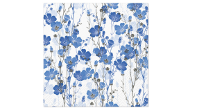 Servietter - 33x33 - Bl kornblomster
