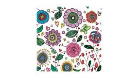 Servietter - 33x33 cm - Grafiske blomster
