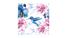 Servietter - 33x33 - Bl kolibri
