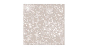 Servietter - 33x33 - Botaniske blomster sand/gr