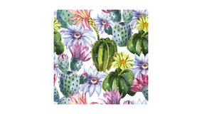Servietter - 33x33 - Eksotiske blomster
