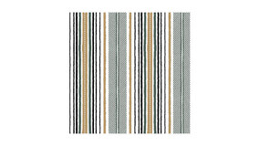 Servietter - 33x33 - Guld og sorte striber
