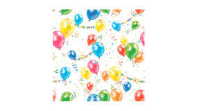Servietter - 33x33 - Balloner og guirlander