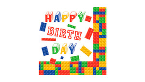 Building Blocks Birthday - Servietter