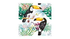 Toucans with Jungle Plants - Servietter