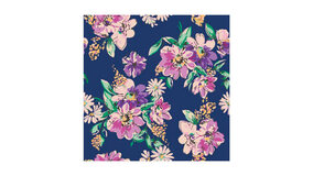 Flower Meadow Pattern  Dark Blue