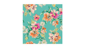 Flower Meadow Pattern – Turquoise