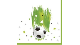 Servietter - 33x33 - Fodbold og stjerner