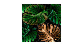 Servietter - 33x33 - Monstera p guldnet