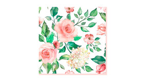 Watercolour Roses with Hydrangea